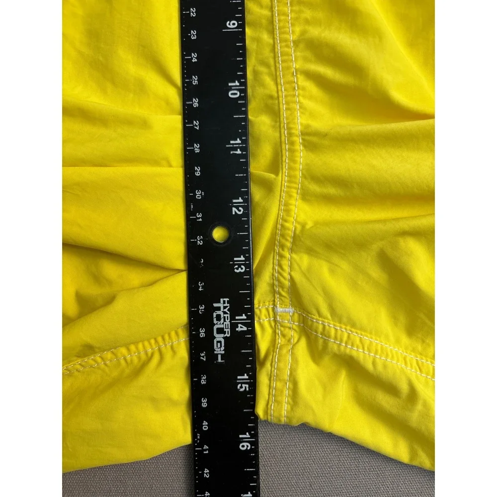 Nautica Mens Yellow Graphic Logo Swim Trunks Mesh Lined Shorts Size XXL